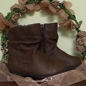 Baby faux leather boots